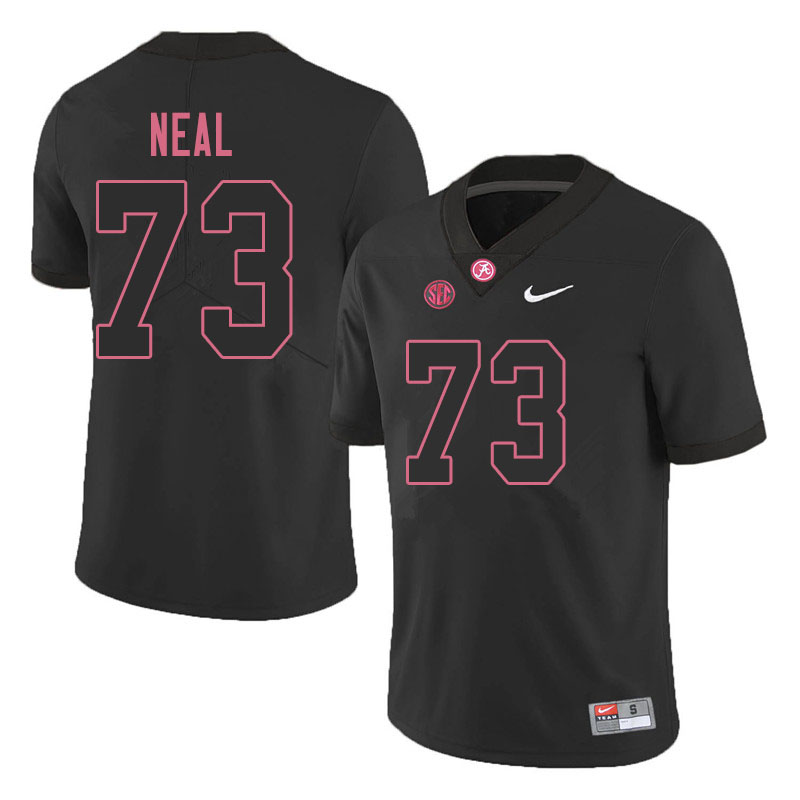 Men #73 Evan Neal Alabama Crimson Tide College Football Jerseys Sale-Blackout